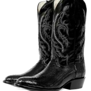 Pure high leather snake boots perfect for jeans totaly handmade from México
